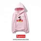 supreme hoodie man women sweatshirt pas cher mickey mouse mm29 gril pink